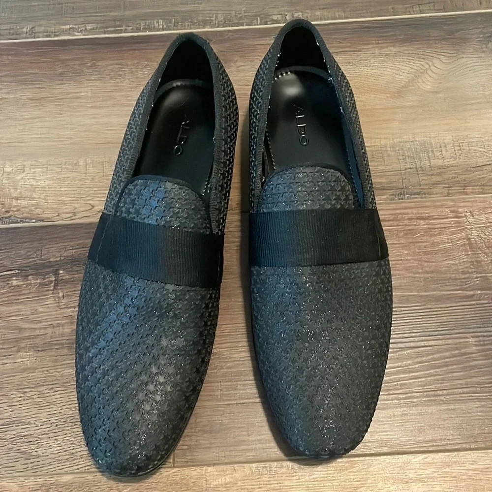 Men's Aldo Loafers‎ Size 9 Black Pattern